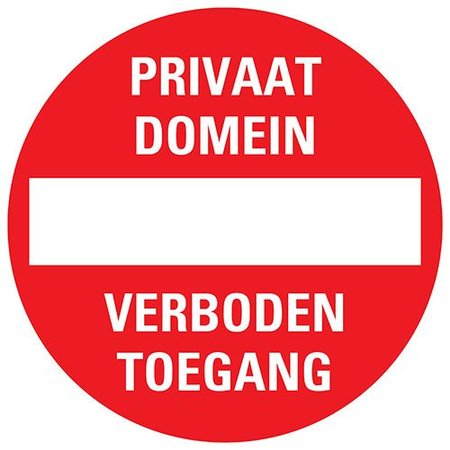 Van Den Nest Pickup Pictogram Priv Domein Verboden Toegang Mm