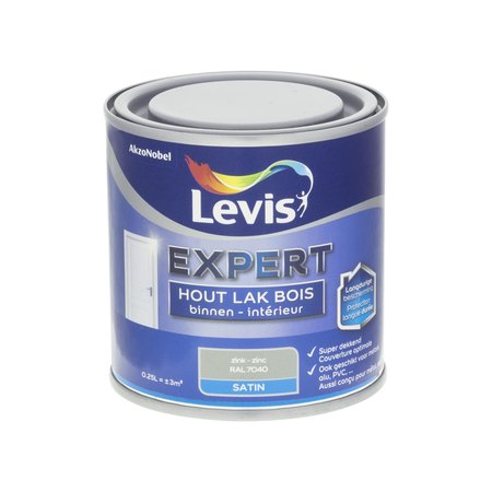 Levis Expert Hout Binnen Satin Zink 250ml