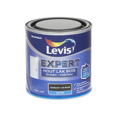 Levis Expert Hout Binnen Satin Nachtzwart 250ml