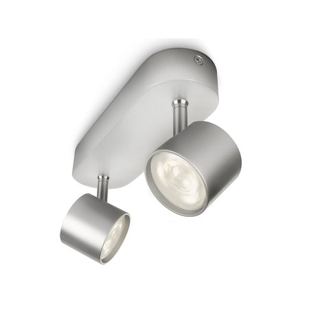 Philips Plafondspot Star 2x 4W LED Aluminium