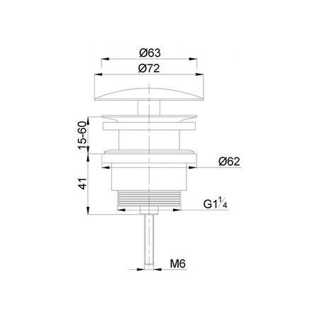 TREVI Vaste Afvoerplug Messing 72mm
