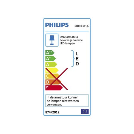 Philips Plafondlamp Suede 4x 3W LED Wit