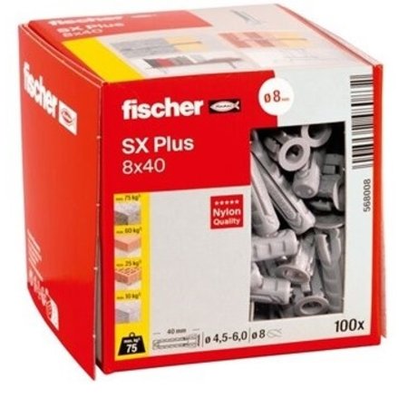 FISCHER Plug SX Plus 8 x 40, 100 Stuks