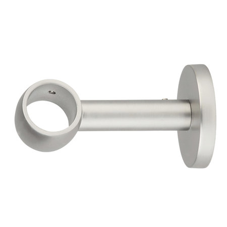 Noble Muursteun Gordijnroede 25mm 8cm Inox Look