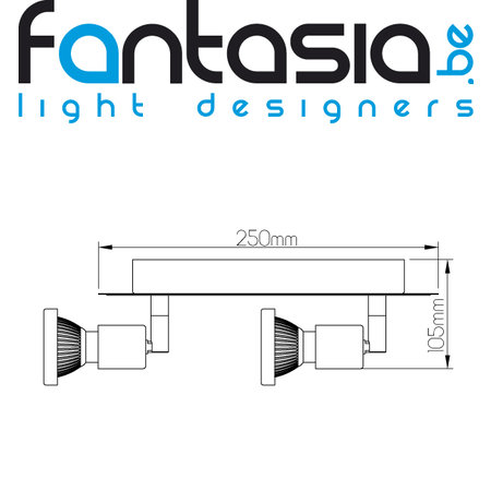 Fantasia Xzibit Spot Geborsteld Staal 2x