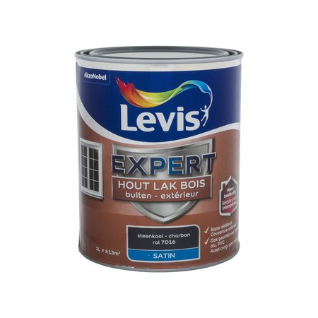 Levis Expert Hout Buiten Satin Steenkool 1L