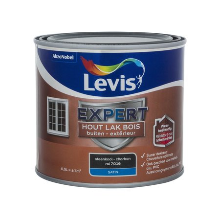 Levis Expert Hout Buiten Satin Steenkool 500ml