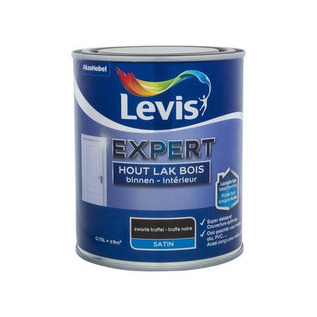 Levis Expert Hout Binnen Satin Zwarte Truffel 750ml