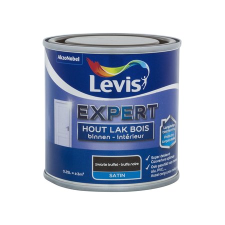 Levis Expert Hout Binnen Satin Zwarte Truffel 250ml