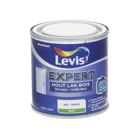 Levis Expert Hout Binnen Mat Wit 250ml