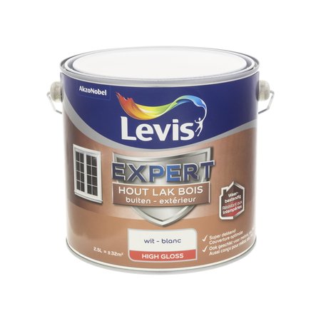 Levis Expert Hout Buiten High Gloss Wit 2,5L