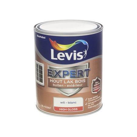 Levis Expert Hout Buiten High Gloss Wit 1L