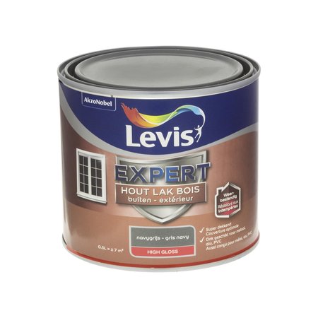 Levis Expert Hout Buiten High Gloss Navygrijs 500ml