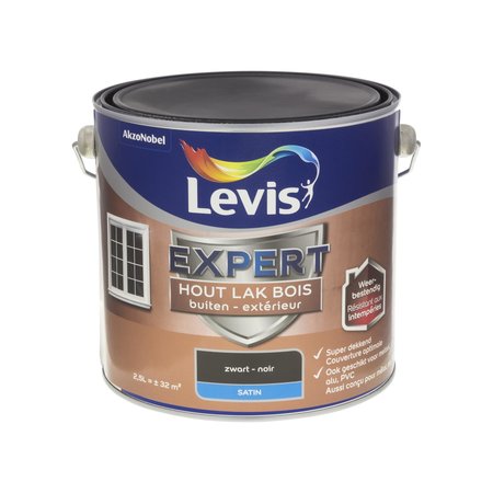 Levis Expert Hout Buiten Satin Zwart 2,5L