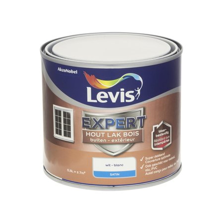 Levis Expert Hout Buiten Satin Wit 500ml