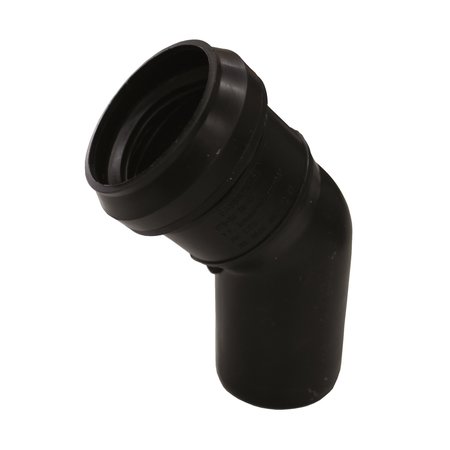 Scala Bocht Sanitair LR PP 50mm ZWART 45° M/F