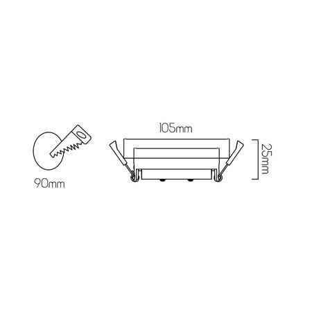 Fantasia Inbouwspot Tetiz GU10 Zwart Richtbaar 90mm