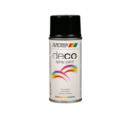 Motip Deco Paint Hoogglans Zwart RAL 9005 150ml