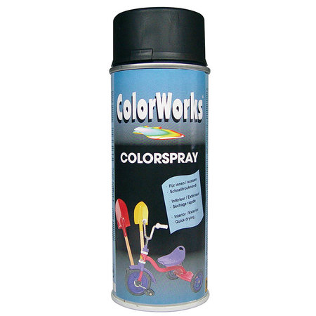 Colorworks Colorspray Zijdeglans Zwart RAL 9005 400ml