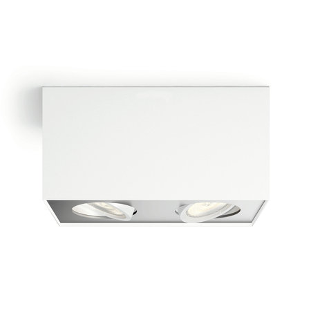 Philips Plafondspot Box 2x4,5W LED Dimbaar Wit