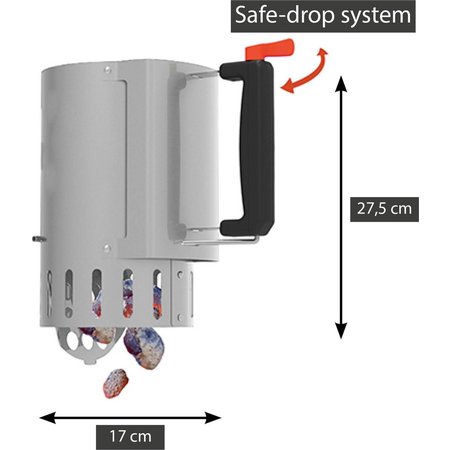 BARBECOOK Houtskoolstarter Met Safe-drop Uit Rvs Ø16.5cm H27.5cm