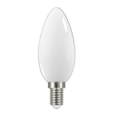 Kaarslamp LED E14 4W 430lm Warm Wit, Melkwit Glas