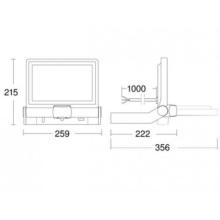 STEINEL LED-Buitenspot Met Sensor 'XLED ONE XL' Wit