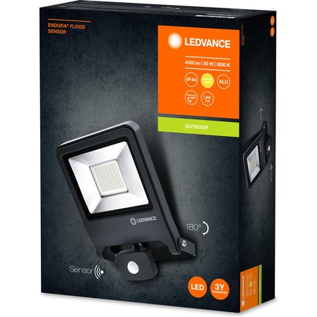 LEDVANCE LED-straler Endura, 50W 4500lm, Warmwit, met PIR-detector