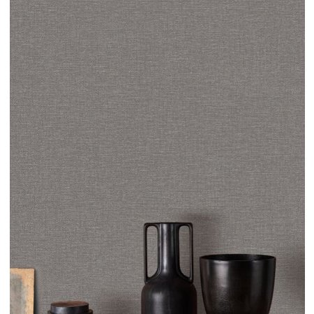 DUTCH WALLCOVERINGS Behangpapier Linnen Touch, Grijs, LT10005