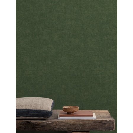 DUTCH WALLCOVERINGS Behangpapier Textured Touch Uni Green/Gold - TT10016