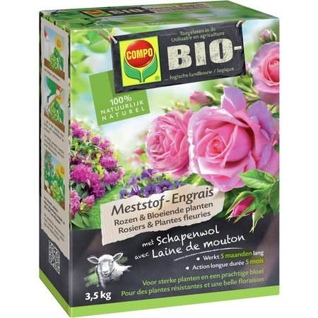 COMPO Bio Meststof Rozen & Bloeiende Planten, 3,5KG