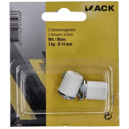 MACK Inboormagneten 3kg - Ø14mm - 2 Stuks