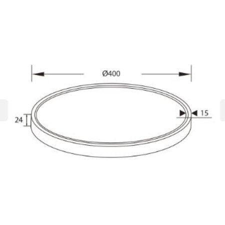 OXUS LED 40W 2700K Plafondlamp Wit