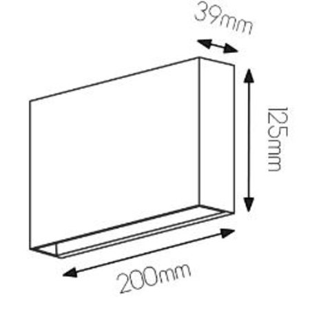 SPECTRA - ABS Wandlicht Up&Down 12.8W Wit