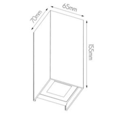 ISIK Wandlicht 2x3W 3000K IP54 Zwart