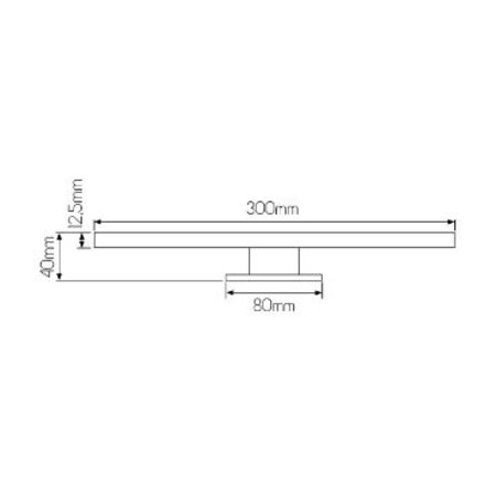 EVIA  Spiegellamp IP44 SMD2835 LED 5W 2700K Wit