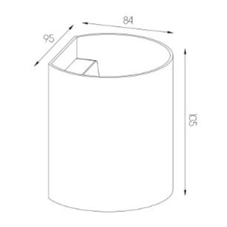 RADU Wandlicht Geborsteld Staal G9 (max 40W)