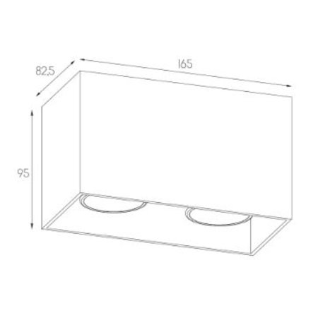 BARBAR Plafondlicht Geborsteld Brons Goudkleurig 2xGU10 (Max 50W)