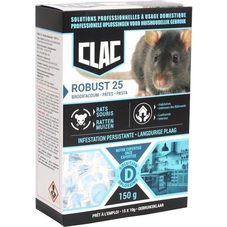 CLAC Pasta Gif tegen Ratten en Muizen, 150g