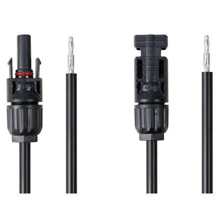 PEREL Ingangskabel Met Connector voor Zonnepanelen, 2 Stuks 1m