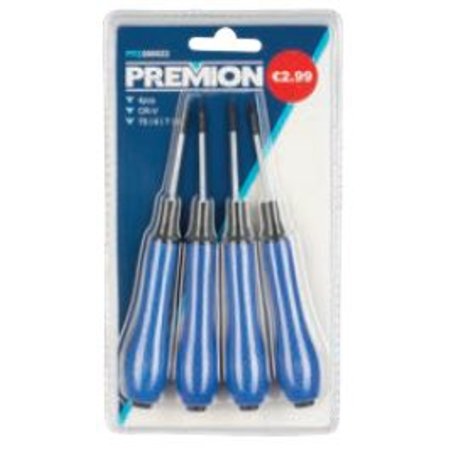 PREMION Schroevendraaiers Precisie Torx, Set van 4 Stuks, PRE000023