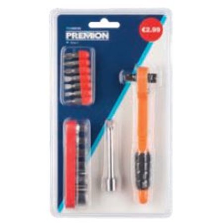 PREMION Schroevendraaier, Set 13 in 1, met Ratelhandvat, PRE000150