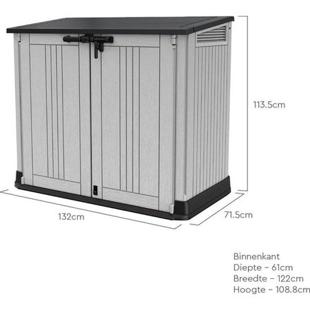 KETER Opbergbox Store-It-Out Midi Prime, 71,5x132x113,5 cm, Grijs