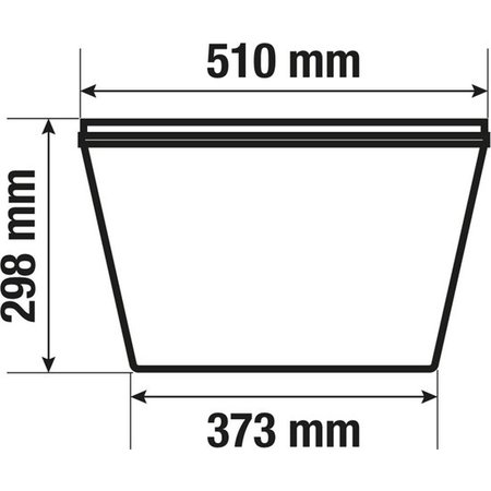 GRIPLINE Metserskuip 40l, Zwart