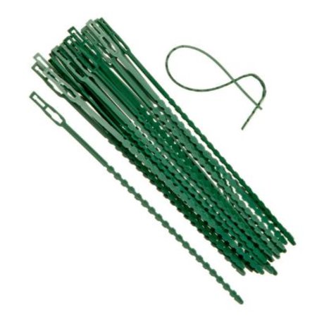 NATURE Bindband Rattenstaartsluiting, 17cm Groen, 40 Stuks