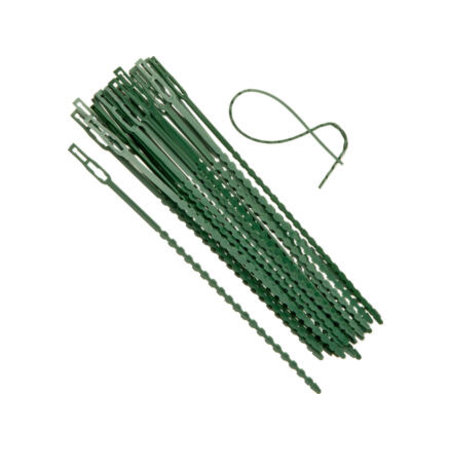 NATURE Bindband Rattenstaartsluiting, 35cm Groen, 12 Stuks