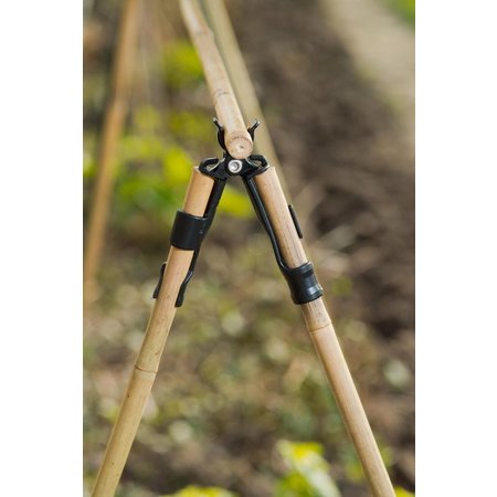 NATURE Verbindingsstuk Plantstokken Zwart - Ø16mm - 3 Stuks