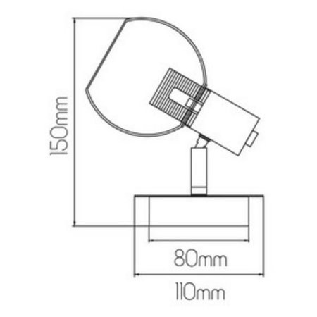 FANTASIA Osira Wandlamp + Schakelaar 1xE14 Zwart/Goud