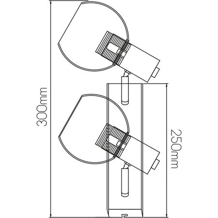 FANTASIA Osira Wandlamp 2xE14 Amber Glas