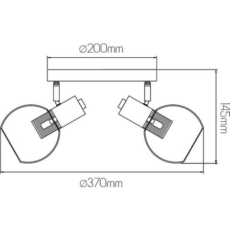 FANTASIA Osira Plafondlamp Rond 3xE14 Zwart/Goud